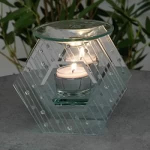 Mirror Glass Raindrop Design Oil Burner