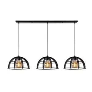 Dikra Modern Bar Pendant Light - Ø40cm - 3xE27 - Black