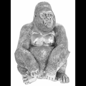 Silver Art Gorilla Ornament
