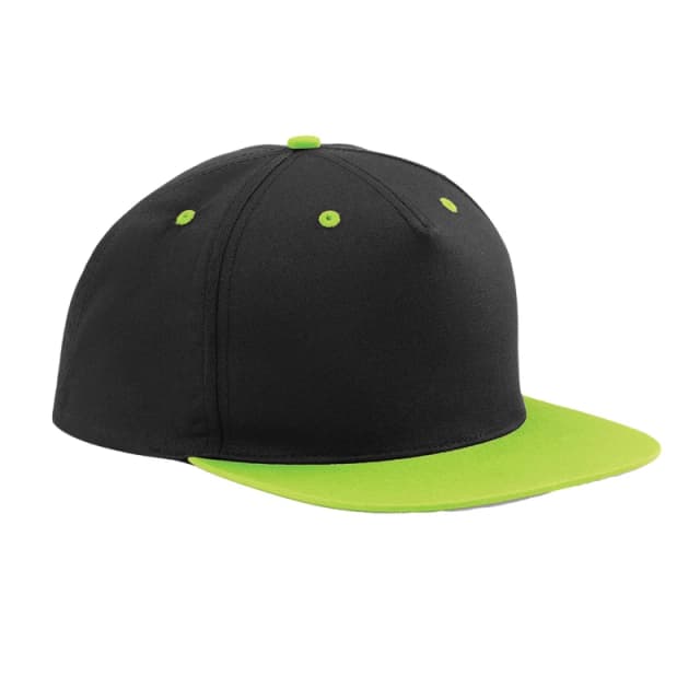 Beechfield Beechfield Men Contrast 5 Panel Snapback Cap in Black One Size Male 5063377408195