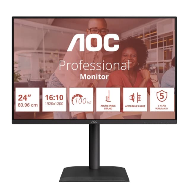 AOC AOC E4 X24E4U computer monitor 61cm (24") 1920 x 1200 pixels Full HD LED Black X24E4U