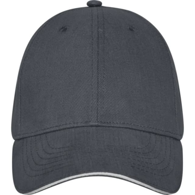 Elevate Mens Darton Sandwich 6 Panel Cap in Grey Grey Male One Size