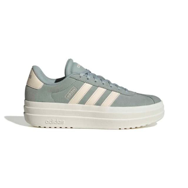 adidas VL Court Bold Shoes, Green/White, Size 3.5, Women Green/White 12H8C Female 3.5