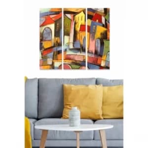 MDF1042732249 Multicolor Decorative MDF Painting (3 Pieces)