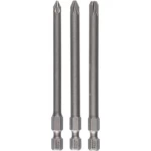 Bosch 3 Piece 89mm Pozi Screwdriver Bit Set