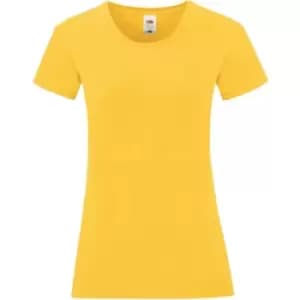 Fruit Of The Loom Girls Iconic T-Shirt (9-11 Years) (Sunflower Yellow)