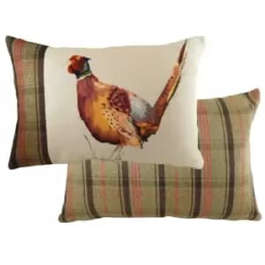 Hunter Pheasant Rectangular Cushion Multicolour, Multicolour / 40 x 60cm / Polyester Filled