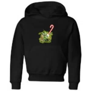 Star Wars Candy Cane Yoda Kids Christmas Hoodie - Black - 11-12 Years