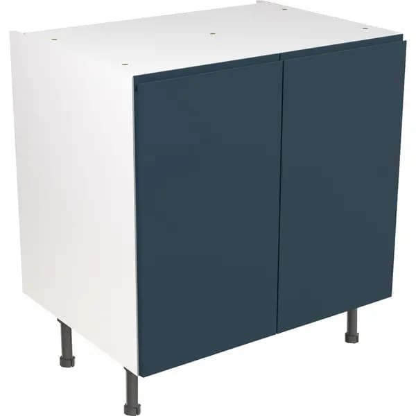 Kitchen Kit Ready Made J-Pull Kitchen Cabinet Base Unit Ultra Matt 800mm in Indigo Blue