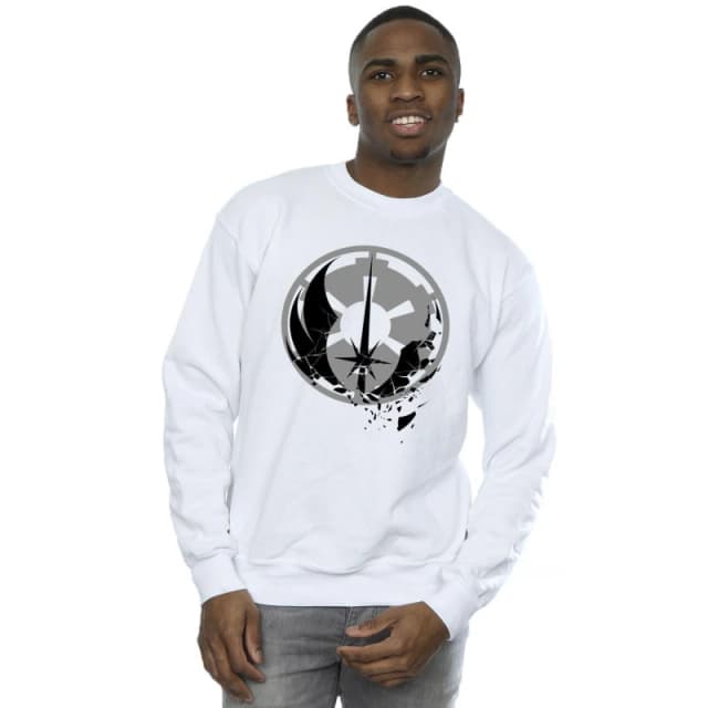 Star Wars Star Wars Men Obi-Wan Kenobi Fractured Logos Sweatshirt in White Size: Small White S Male 5059934440654