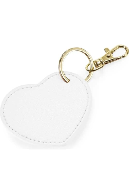 Bagbase Boutique Heart Key Clip in White White Unisex One Size