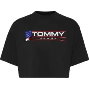 Tommy Jeans Sports T-Shirt Womens - Black