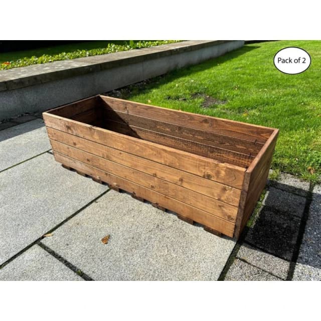 Charles Taylor Multi Pack of 2 - Extra Large Open Berwick Trough - L39.5xW103xH30cm in Light Brown Light Brown Unisex