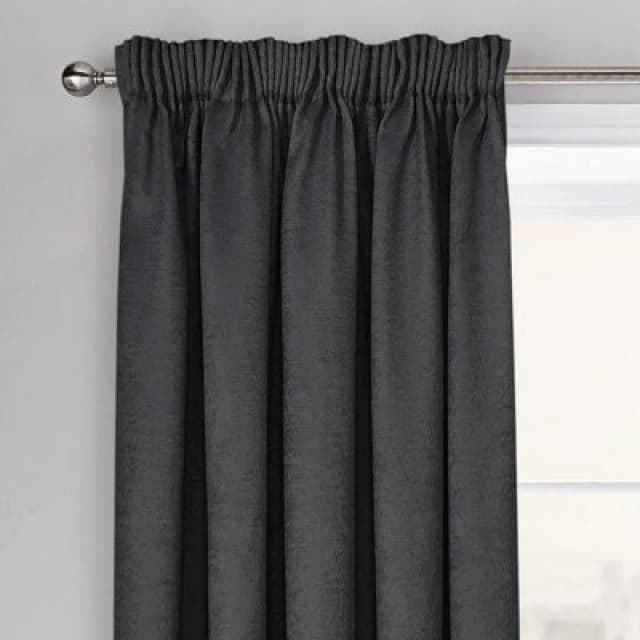 Velosso Westwood Dimout Pencil Pleat Curtains - Black