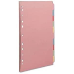 Concord Subject Dividers 230 Micron 10-Part Multipack A4 Assorted Ref 72090 Pack 5