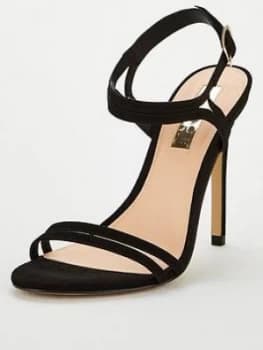 Office Wide Fit Hotcake Heeled Sandals - Black