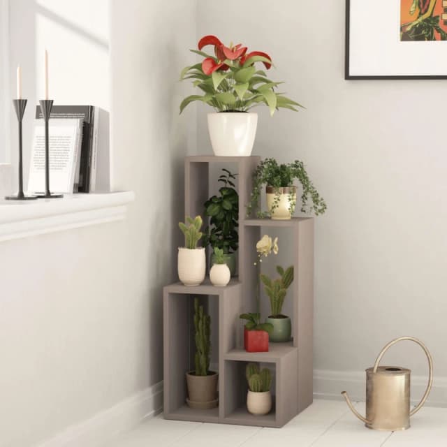 Decortie Sule' Modern Plantstand Multipurpose H 89cm in Grey Size: 1 Pack Grey Unisex 1 Pack