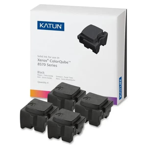 Pack of 4 Black Katun Solid Ink Sticks for ColorQube 8570