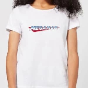 Mega Man Logo Womens T-Shirt - White - 3XL