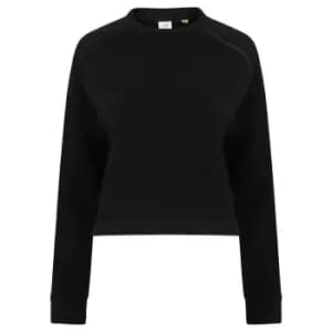 Tombo Womens/Ladies Cropped Sweatshirt (L) (Black)