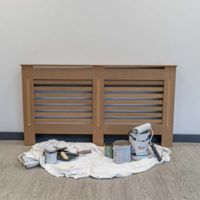 Jack Stonehouse Horizontal Slat Unpainted Radiator Cover Mdf Wooden - Large - 152Cm (W) X 81.5Cm (H) X 19Cm (D)