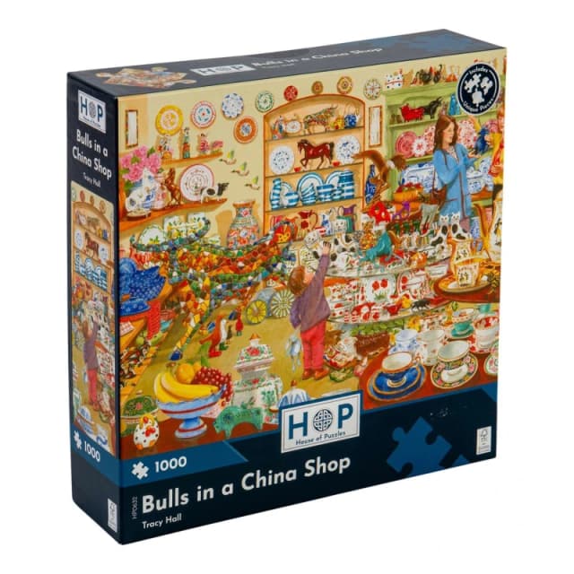 The House Of Puzzles Bulls In A China Shop, 1000 Piece Jigsaw Puzzle Multi unisex