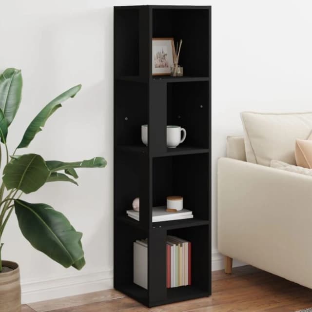 VIDAXL Corner Cabinet Black 33x33x132cm Engineered Wood vidaXL 8720286649923