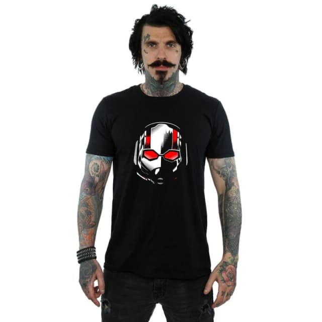 Ant-Man And The Wasp Mens Mask T-Shirt in Black Size: Small Black Male S