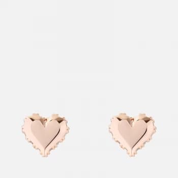 Ted Baker Womens Sersy: Sparkle Heart Earring - Rose Gold Tone/Clear Crystal