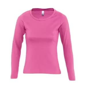 SOLS Womens/Ladies Majestic Long Sleeve T-Shirt (M) (Orchid Pink)