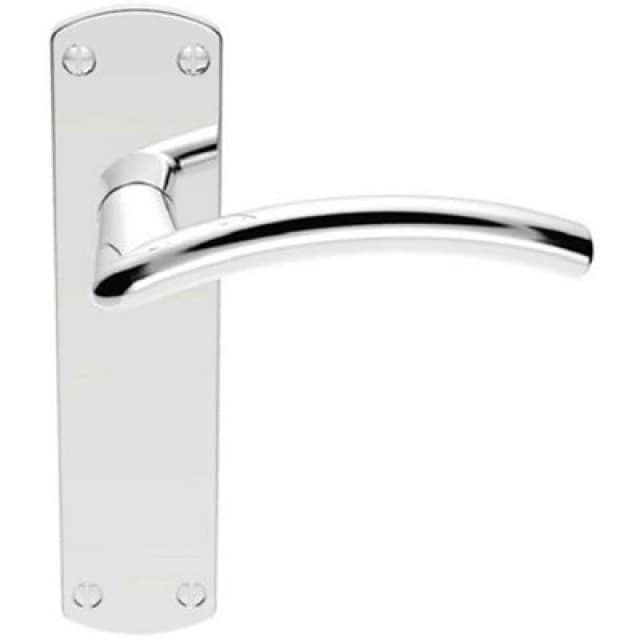 Loops Arched Lever on Latch Backplate Door Handle 170 x 42mm Polished Chrome Multi