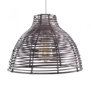 Lobster Pot Basket Pendant Shade in Grey