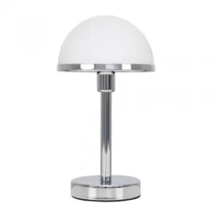 LeVoque Art Deco Touch Table Lamp in White