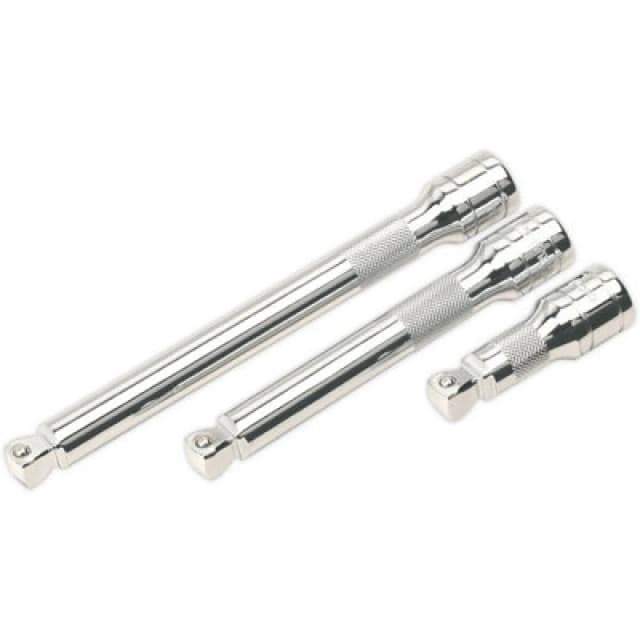 Loops 3 Piece Wobble / Rigid Extension Bar Set - 1/2" Sq Drive - Deep Knurling Multi