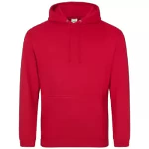 Awdis Unisex Adult College Hoodie (4XL) (Fire Red)