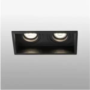 Faro Barcelona - Recessed spotlight Hyde Black 2 bulbs 5.5cm