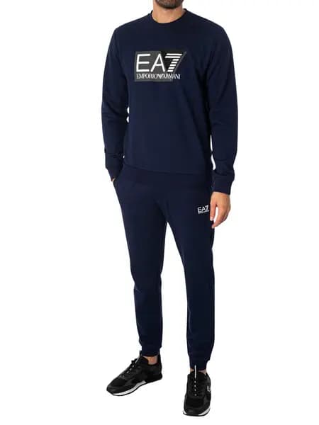 EA7 Graphic Tracksuit Navy Blue L