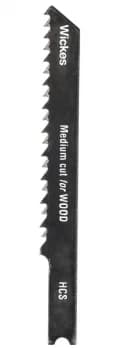 Wickes Universal Medium Cut Jigsaw Blade for Wood Pack 5