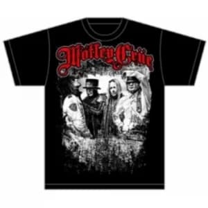 Motley Crue Greatest Hits Bandshot Mens Black TShirt: Larg