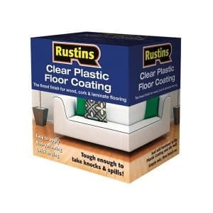 Rustins Clear Plastic Floor Coating Kit Gloss 1 litre