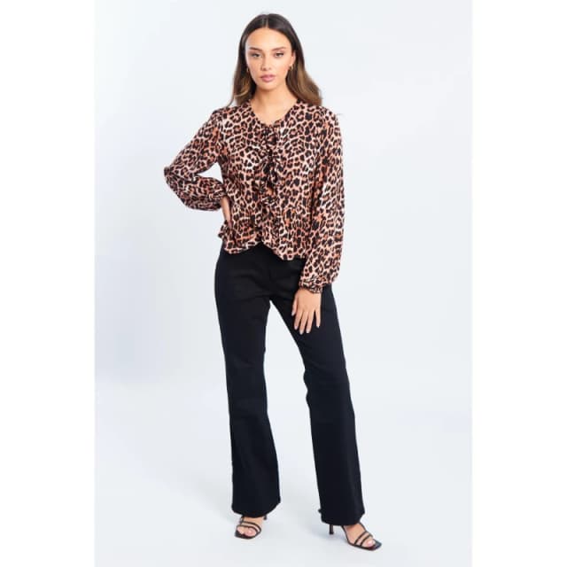 Be You Tie Front Top Womens - Brown Brown 8