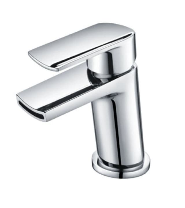 Balterley Modern Single Lever Mono Basin Mixer Bathroom Sink Tap with Push Button Waste - Chrome Silver