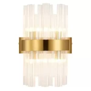 Luminosa Kalih 4 Light G9, Wall Lamp, Brass, Clear