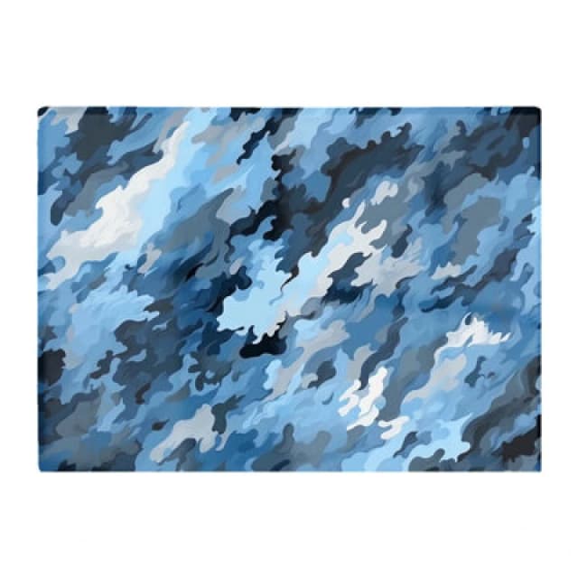 Warren Reed Designer Blue And Grey Canvas Brushstrokes Glass Chopping Board