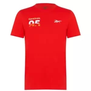 Reebok MYT Graphic T Shirt Mens - Red