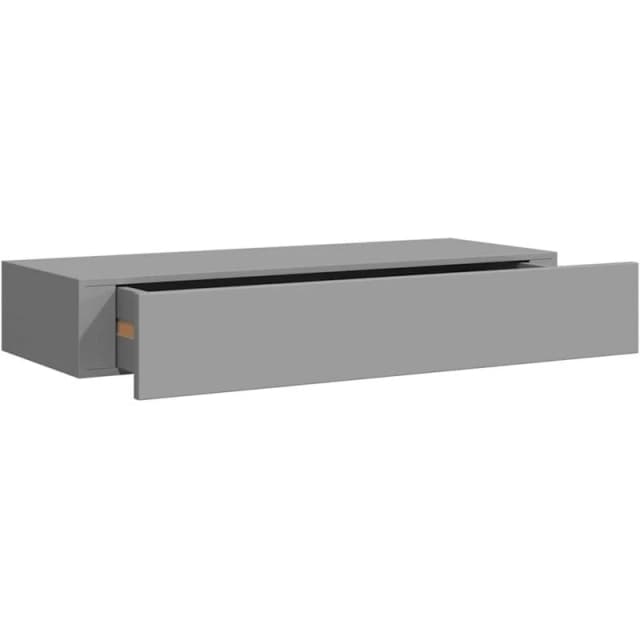 VIDAXL Vidaxl - Wall-mounted Drawer Shelf Grey 60x23.5x10cm mdf 8720286418840