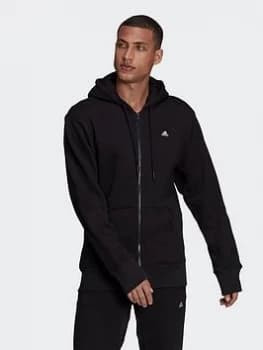 adidas Sportswear Comfy & Chill Full Zip Hoodie, Black Size M Men