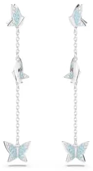 Swarovski 5662182 Lilia Butterfly Drop Earrings Rhodium Jewellery