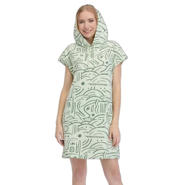 Ragwear Womens hooded t-shirt dress Ragwear Chyca Print Bleu Female S