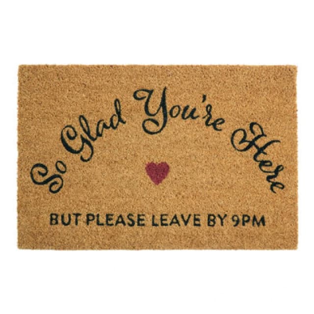 Premier Housewares So Glad You Are Here Doormat Natural